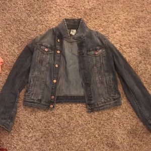 H&M distressed denim jacket